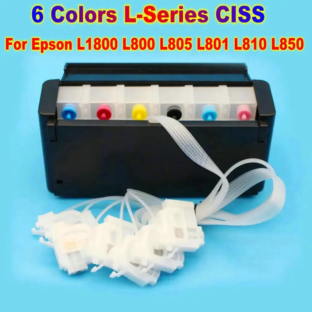 L1800 L805 CISS Ink Tank System 6 Colors Printer External Cartridge Device Kit For Epson L800 L1800 L801 L810 L850 CISS L-Series