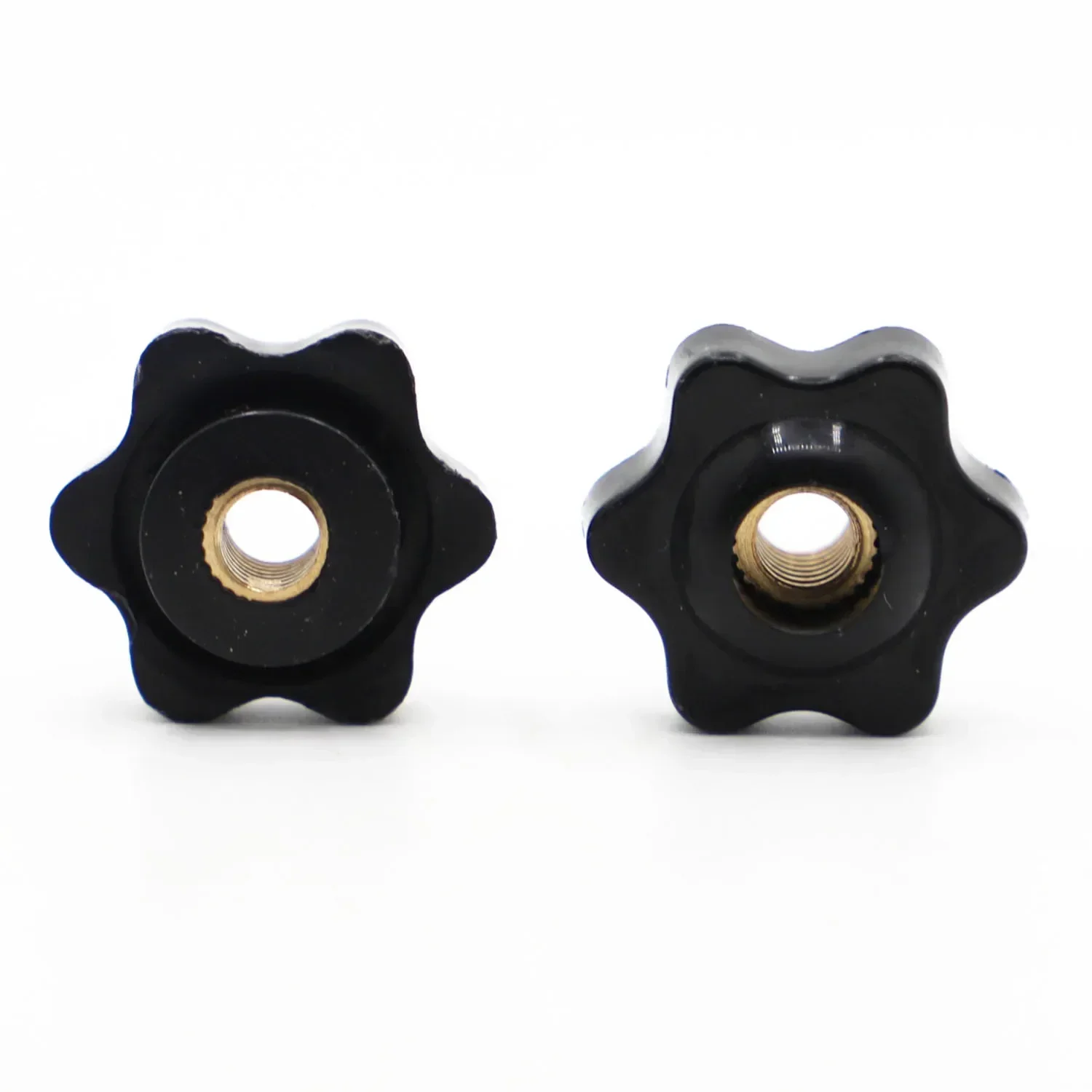 M4 M5 M6 M8 M10 M12 Pflaumenmutter, mechanisch, schwarz, Rändelmutter, Knopf, manuelle Mutter, thermoplastisches Messing, Gewinde mit und ohne Löchern