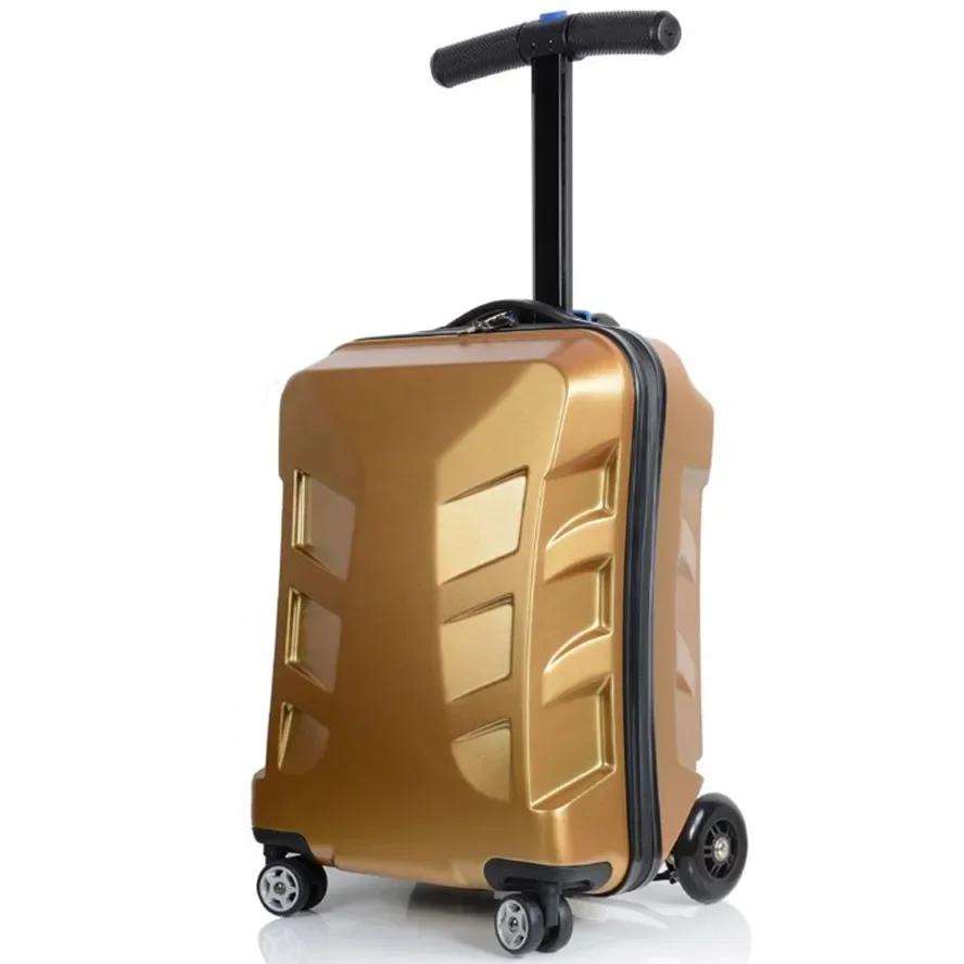 New Fashion British Style Skateboard Rolling Diamond   Luggage 21 inch Business Men Trolley Suitcases Bag Student Travel Trunk