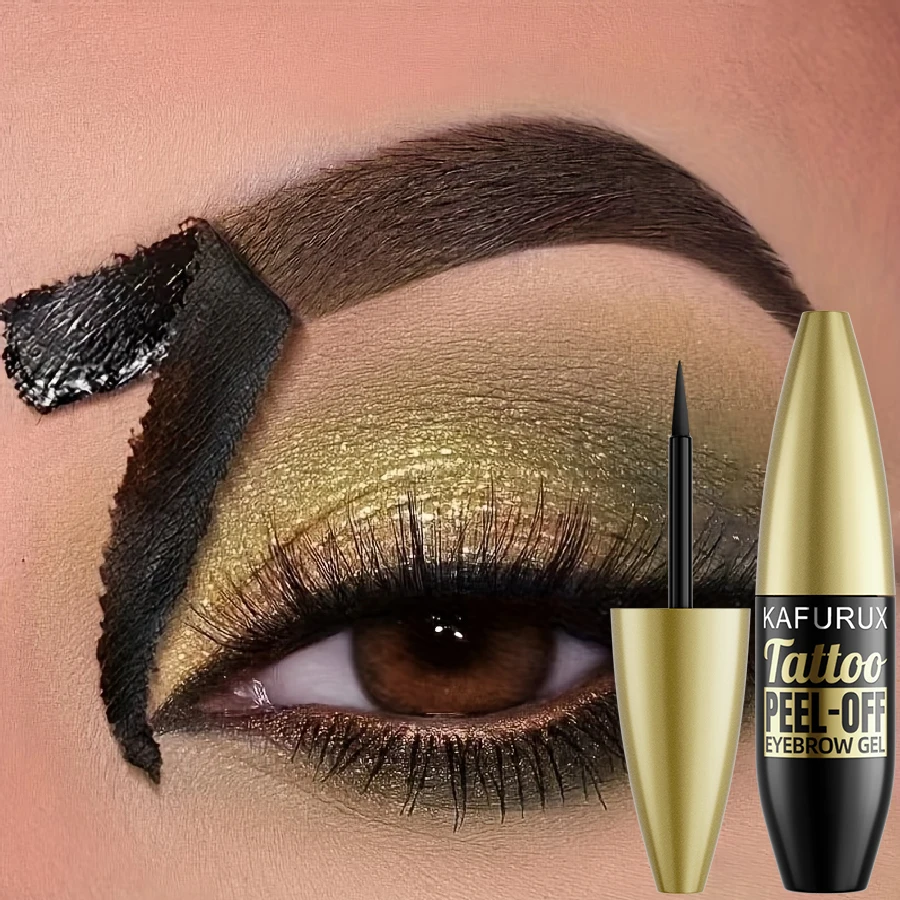 Peel-off Eyebrow GEL NATURAL Brow Black Tint แต่งหน้ากันน้ํา Lasting Eye Brow Enhancers Liquid GEL ฉีกขาดสวมใส่ Easy เครื่องสําอาง