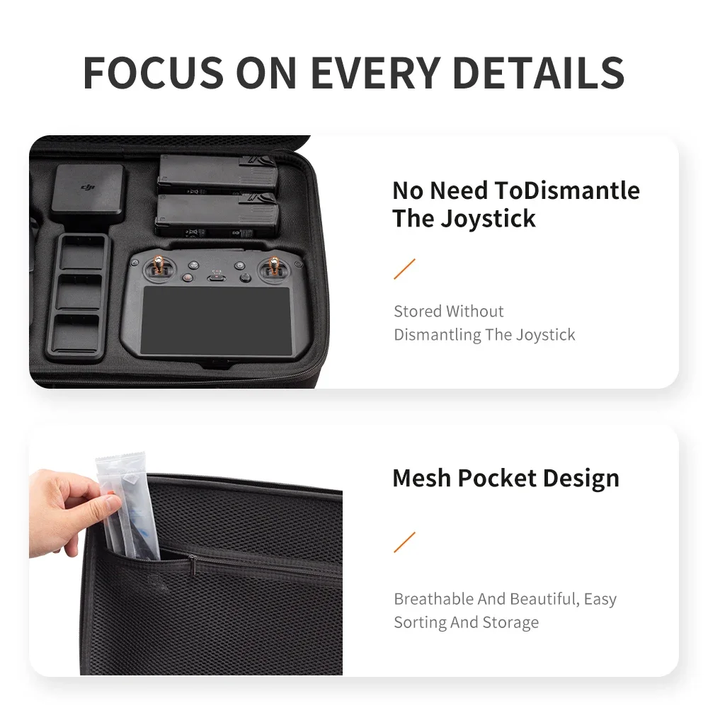 Shoulder Bag for DJI Mavic 3 Pro Storage Case Drones Accessories Handbag Mavic 3 Pro RC/RC Pro Controller Hardshell Carrying Box