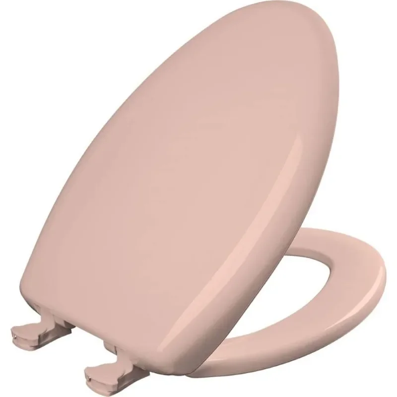 1200SLOWT 063 Toilet Seat will Slow Close, Never Loosen and Easily Remove, ELONGATED, Plastic, Venetian Pink