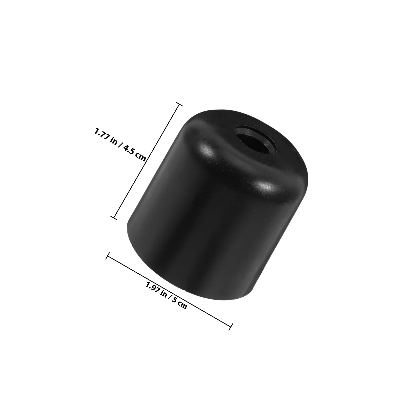 Gambe per mobili da 4 pezzi Gambe di ricambio per supporto durevole conico rotondo nero in plastica per divano, divano, tavolo, letto, piedini per mobili in plastica