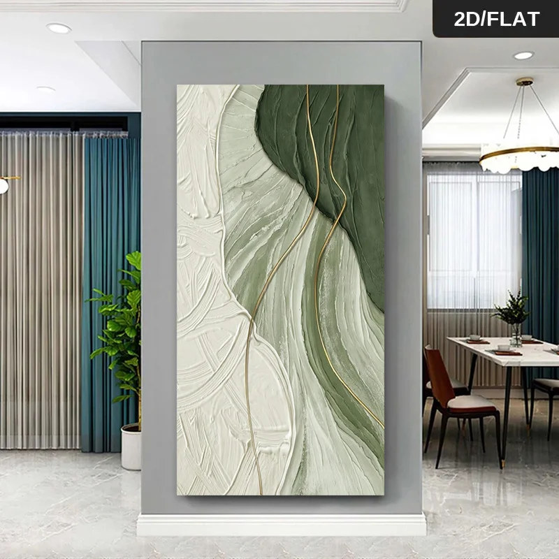 

2D/Flat Modern Abstract Fluid Form Line Canvas Wall Art, Unframed Minimalist Neutral Tones Prints for Living Room & Office Decor