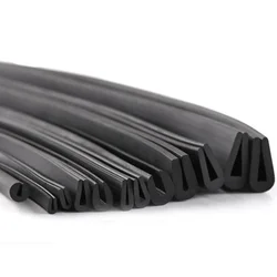 2/5/10/15/20 Meters Black Rubber Edge Strip U Section Anti Oil Seal Edge Shield Encloser Inner Width 0.5-10mm High 5-15mm