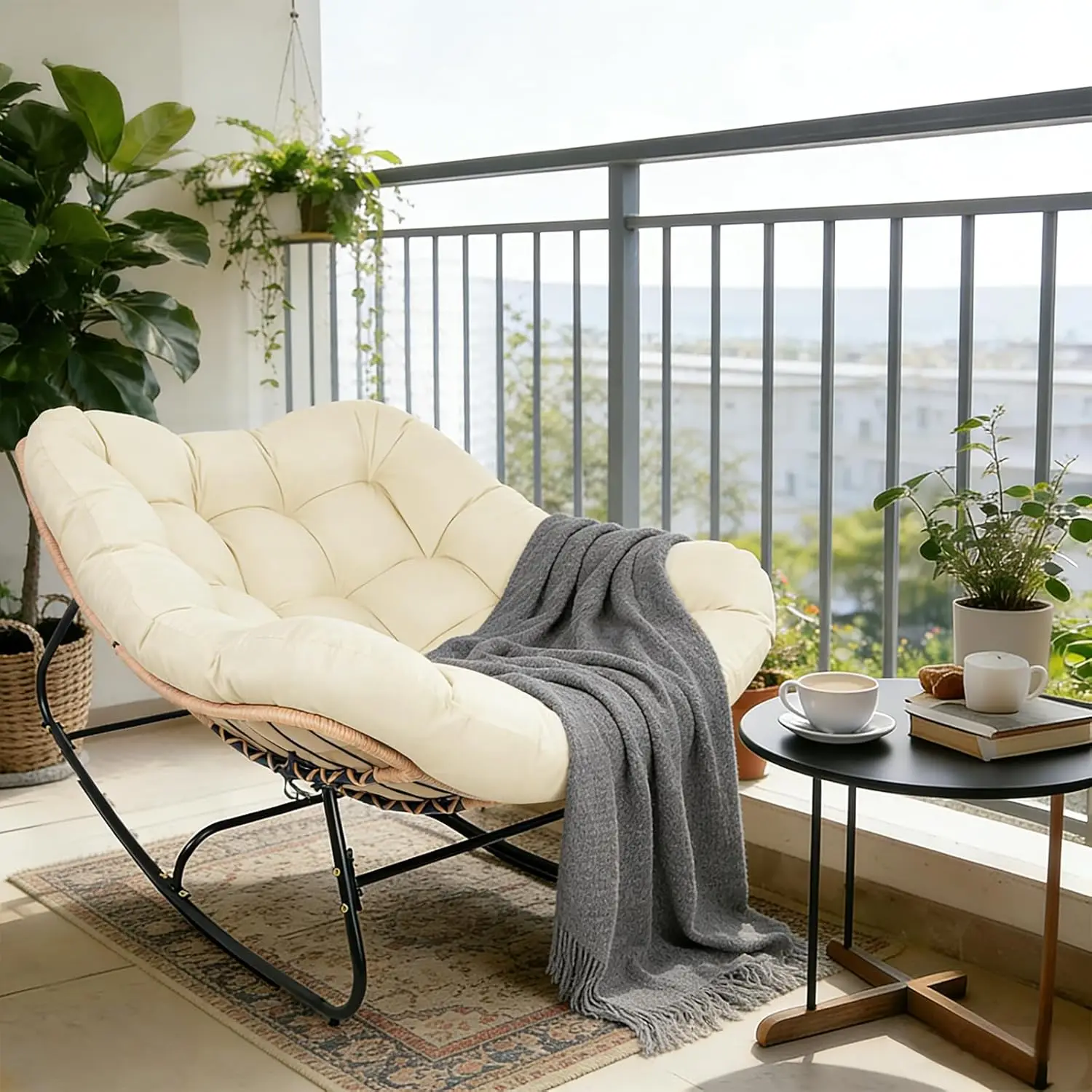 Oversized Papasan Rocking Chair 2