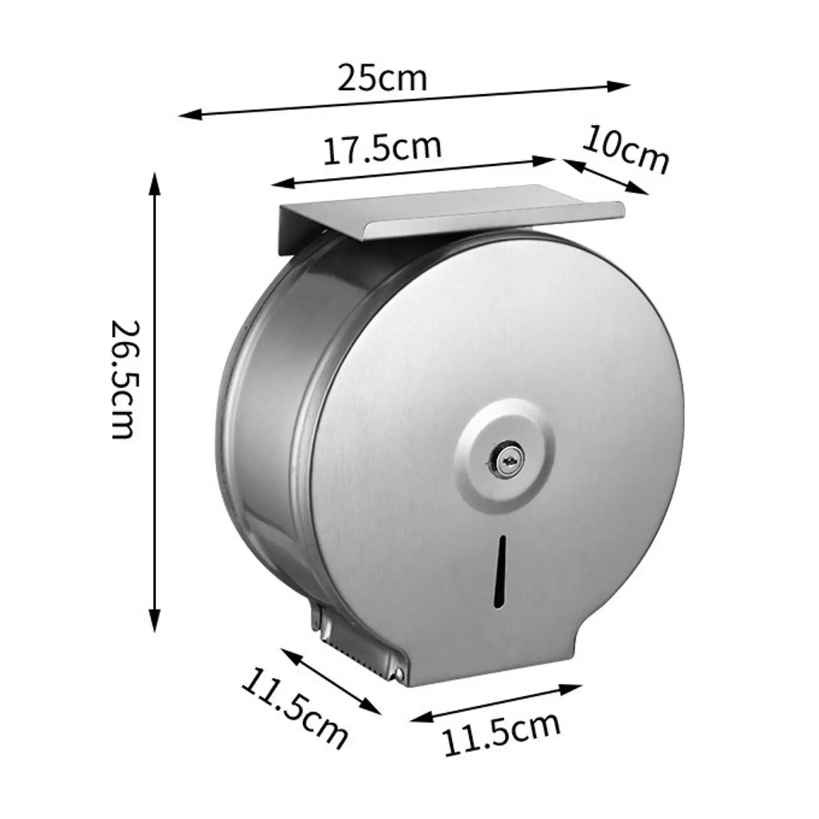 Imagem -06 - Comercial Jumbo Dispenser Papel Higiênico Fácil de Reabastecer Elegante Titular Rolo de Banho Montagem na Parede para Hotéis Banheiros e Banheiros 10