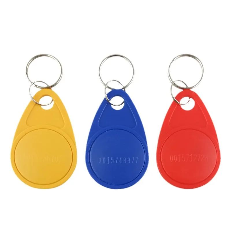 

10 шт./лот 125 кГц RFID бесконтактная идентификационная карта RFID брелки TK4100/EM4100 жетонные метки брелоки для контроля доступа время посещаемости