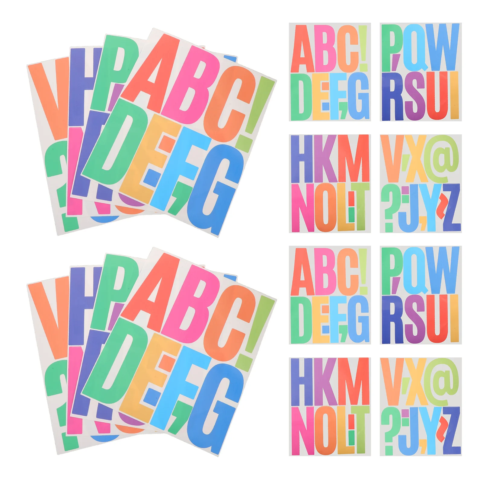 

16 Sheets Waterproof Letter Sticker Decor Stickers for Scrapbooking Letters Wall