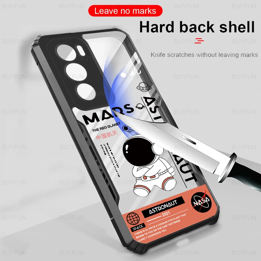 Transparent Phone Case For OPPO Reno 12FS 11F 10 9 8T 8Z 7Z 7SE 6Z 5 4 3 2Z 4G/5G Pro Plus Shock Fall Prevention Acrylic Case 7 image 4