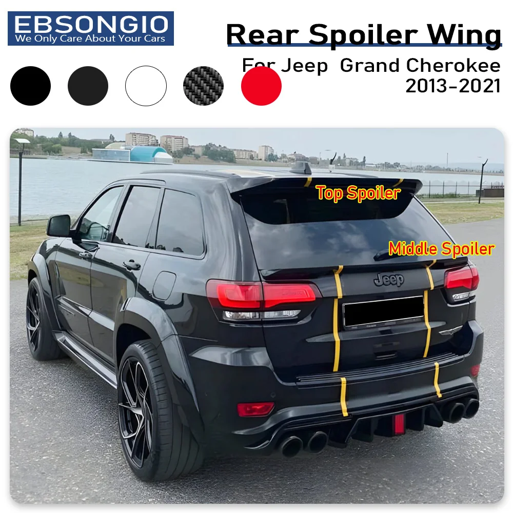 Auto Hinten Stamm Lip Spoiler Bodykit Für JEEP SRT GRAND CHEROKEE WK 2014-2021 Mitte & Dach Top spoiler