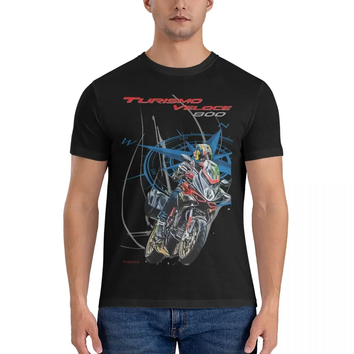 Men's Veloce 800 Rider T Shirt Mv Agusta Pure Cotton Clothing Awesome Short Sleeve Round Neck Tee Shirt Summer T-Shirts styleman