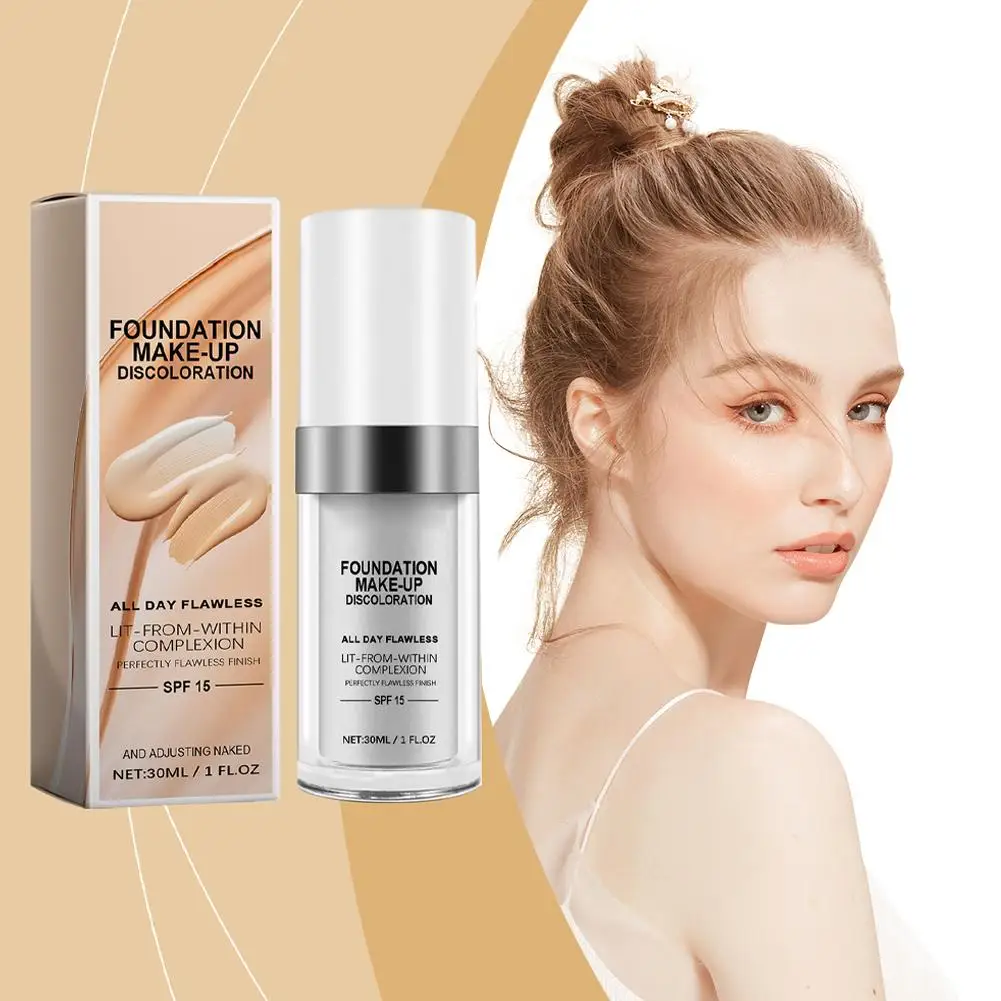 30 ミリリットル温度変化コンシーラーファンデーション保湿カラー長持ち防水フルカバレッジ化粧ベース BB クリーム SPF30