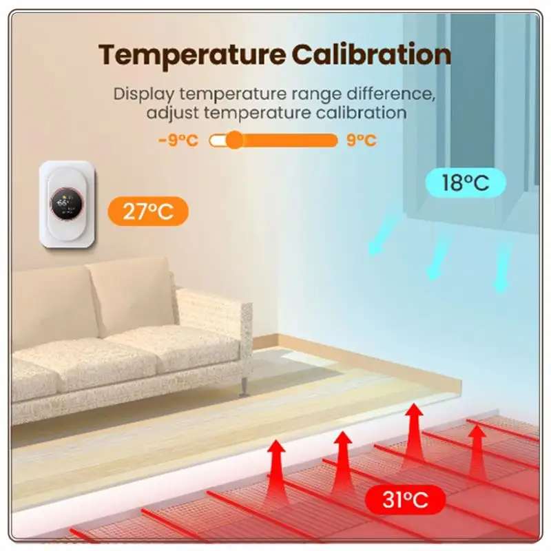

Надежный термостат Wi-Fi для теплового насоса системы HVAC, интеллектуальный программируемый регулятор температуры, работает для Alexa, Google Home, Wi-Fi Th