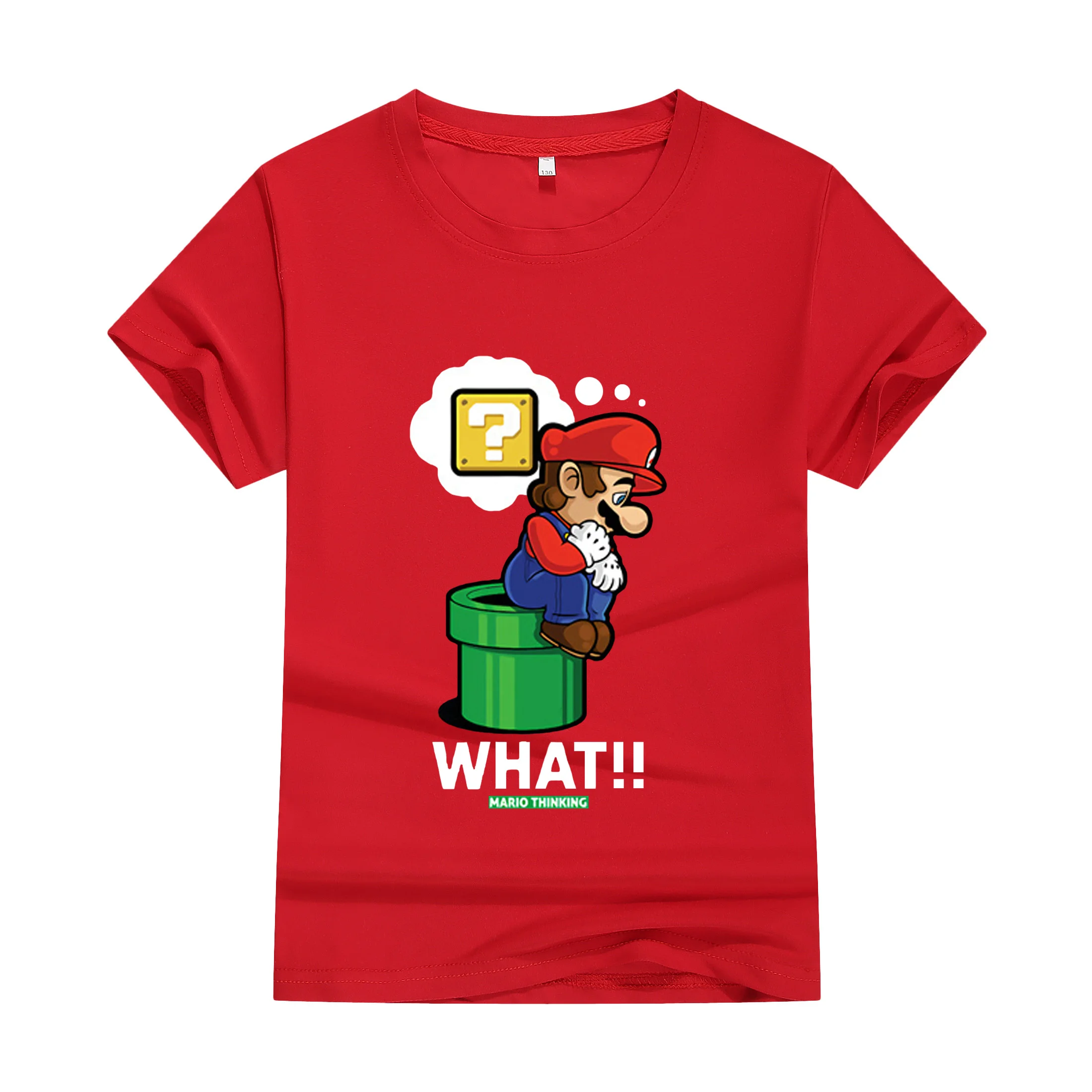 3-14 Years Old Toddler Clothing Super Mario Bros T-shirt Boys Girls Kids Clothes Kawaii Cartoon T-shirt Boy Tops Tees Summer