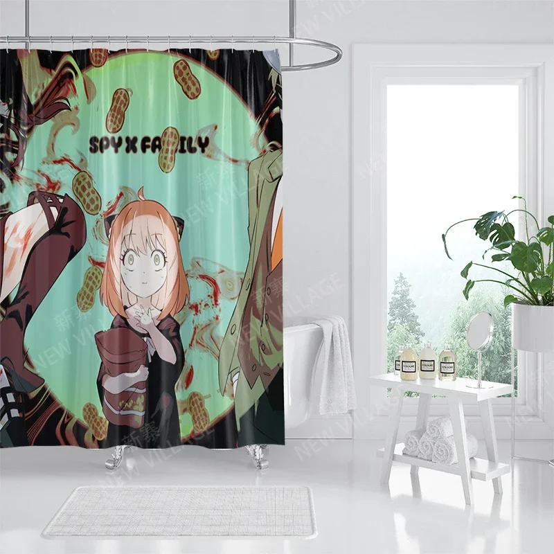 Waterproof fabric shower curtain Bathroom curtain accessories 180x200 Bath curtain for shower 240*200 cartoon cute decor 240x200