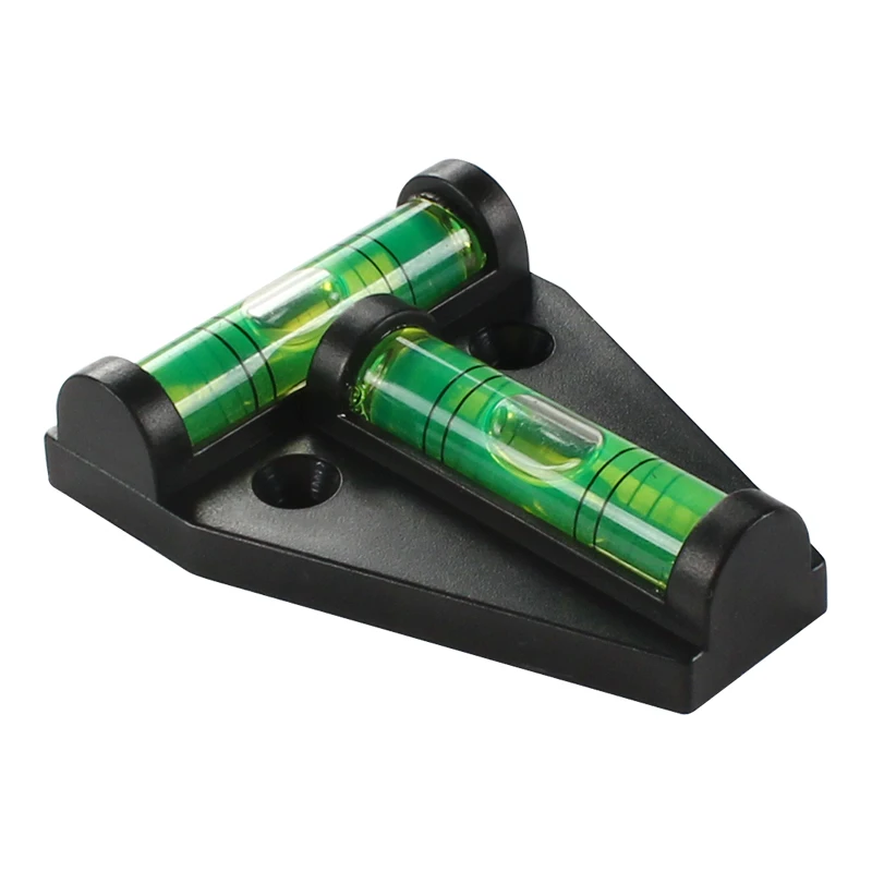 TYTXRV أسود عالي الدقة صغير T نوع ABS البلاستيك مستوى الكحول مع قارورة 2 لأجزاء قافلة RV مستوى الروح #2