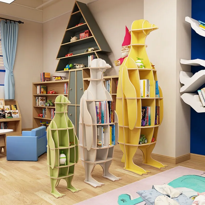 

Bookshelf Floor-to-ceiling children's bookshelf Animal modeling Creative school household