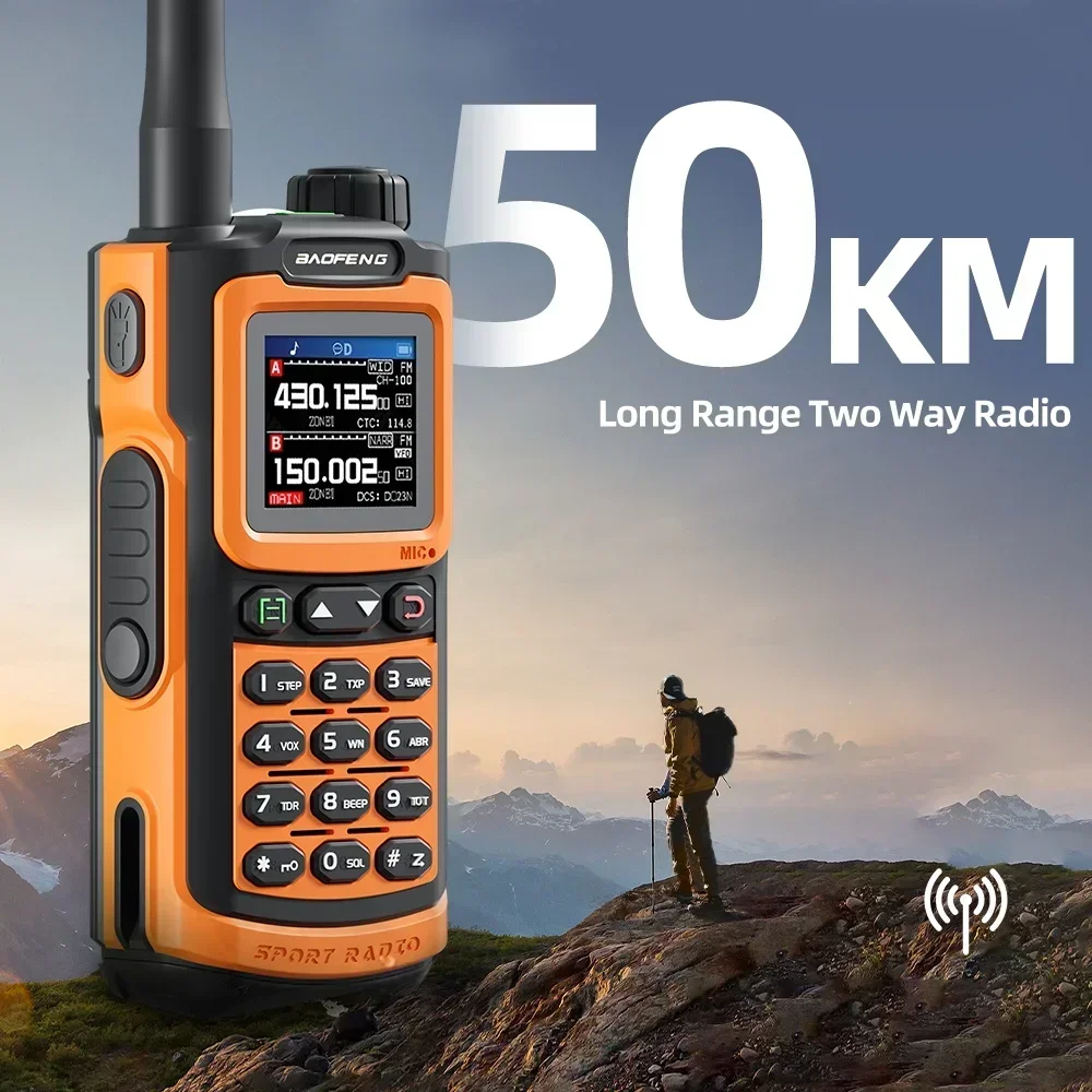 2023 Baofeng P90 Pro Walkie Talkie Lange Afstand Draagbare 1000 Kanaal Ham Fm Radio Uhf Vhf USB-C Lading 2-weg Radio Waterdicht