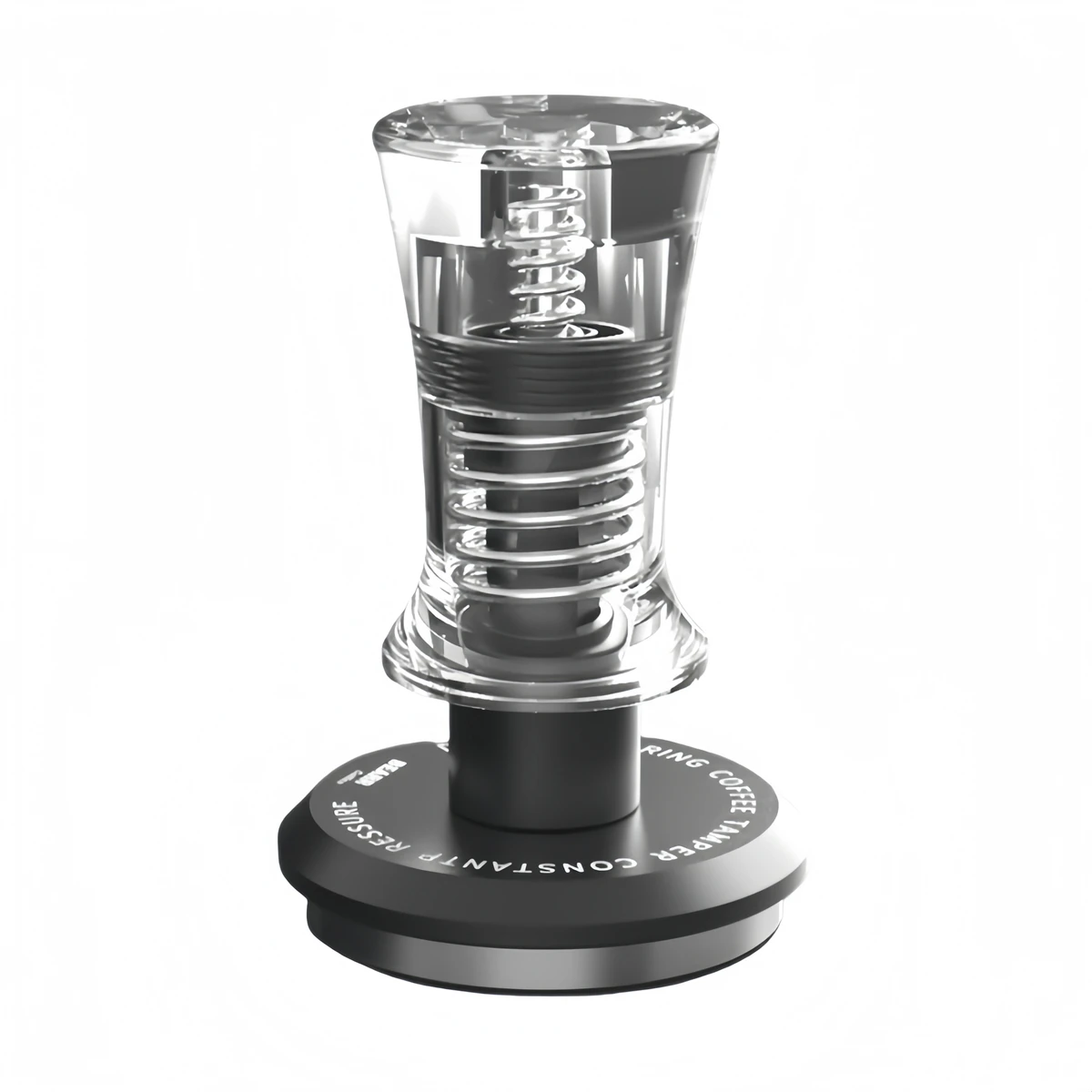 

Dual Spring Coffee Tamper for Espresso Leveling Skirt Consistent 30 lbs Pressure Stainless Steel Acrylic Handle Tool