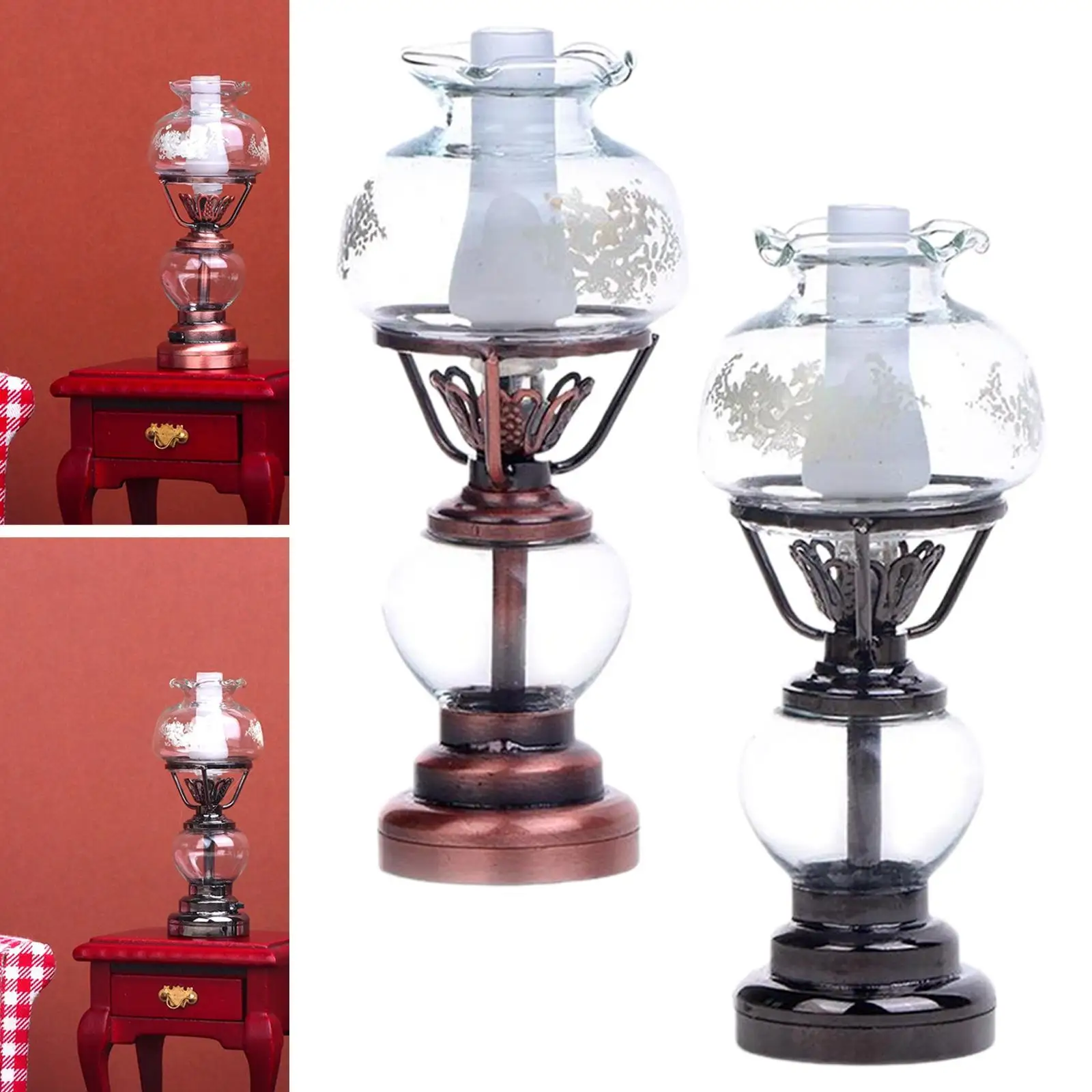 1/12 Scale Miniature Table Lamp Dollhouse Furniture for Dollhouse Table Home