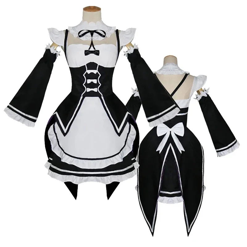 Anime Re Life In A Different World From Zero Ram/Rem Cosplay Costumes The Maid Outfit Halloween Costume Maid Servant Dress