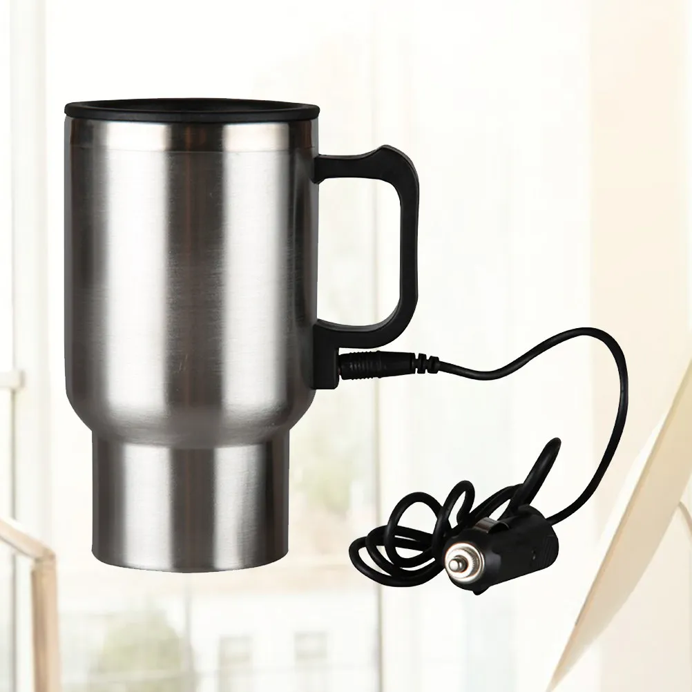 450Ml Stainless Steel Vehicle Heating Cup Dual Function Rapid Heat Keep Warm Large Capacity Car Vacuum Cup Safe Shockproof Base