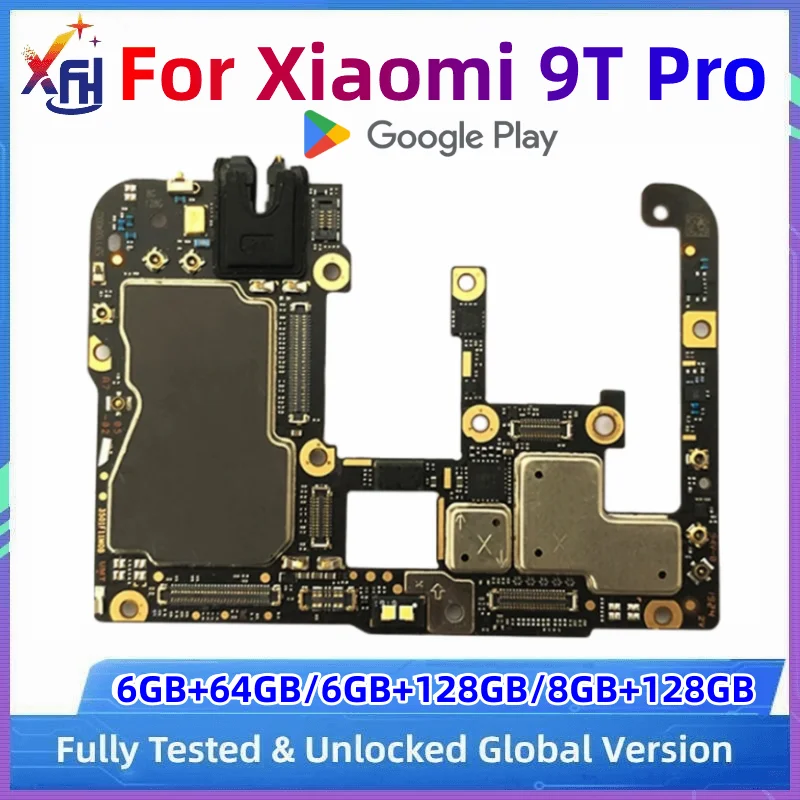 Motherboard for Xiaomi Mi 9T Pro, 64GB 128GB 256GB Global ROM, Original Unlocked Mainboard, with Snapdragon 855 Processor