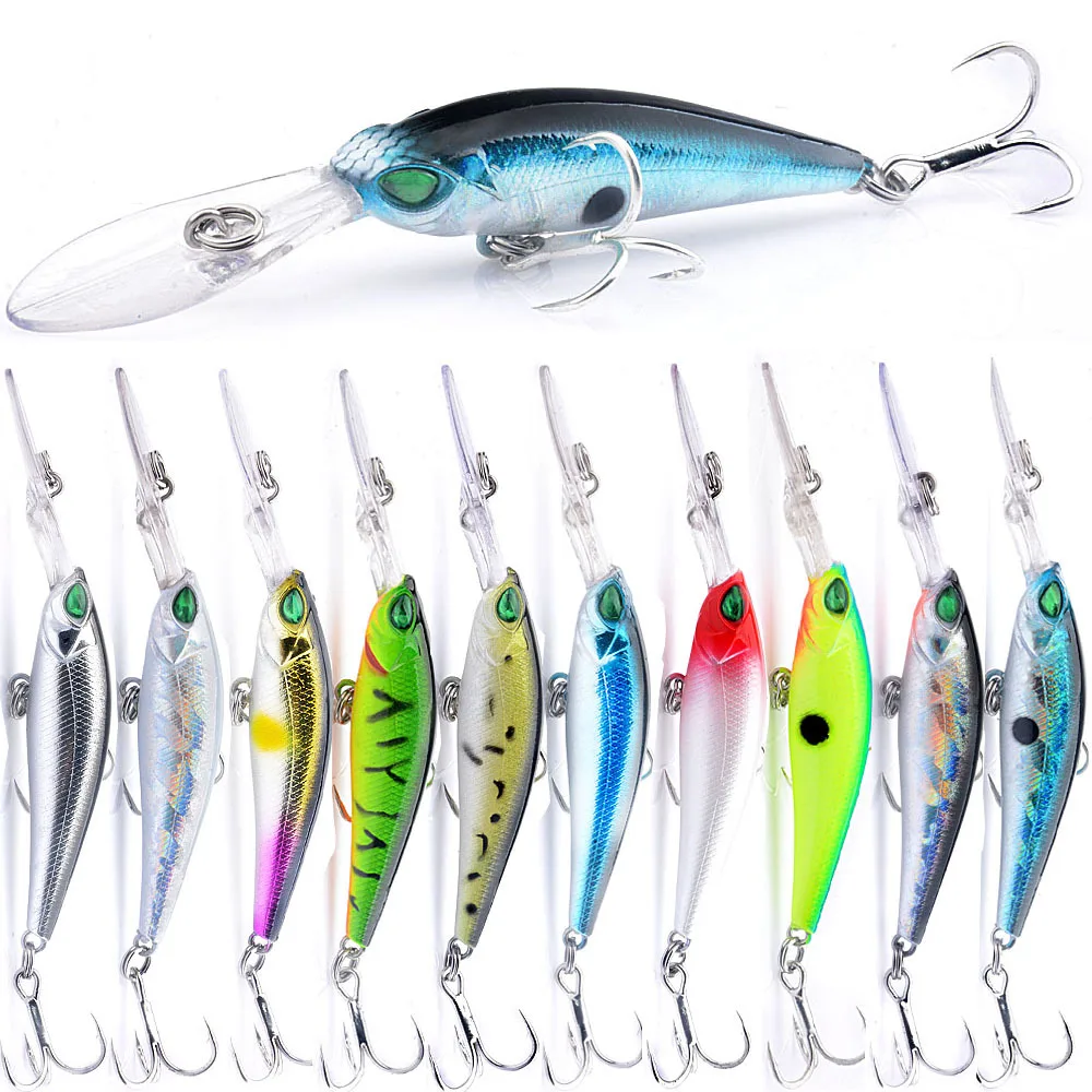 1Pc Minnow Fishing Lure Floating Hard Bait 9cm 6g Artificial Bait Wobbler Crankbait Carp Perch Pesca Hard Fishing Accessories