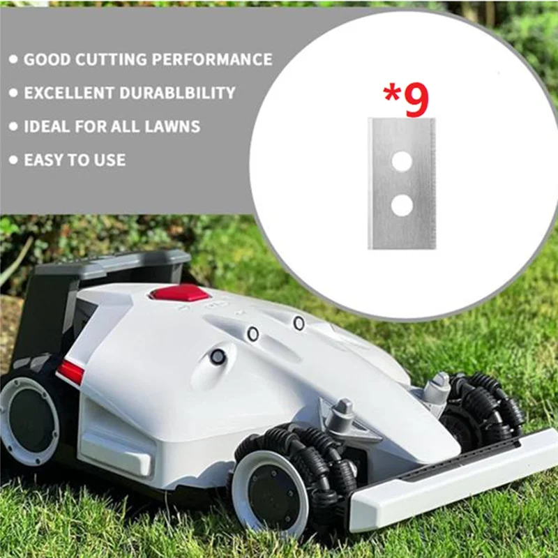 

ABNO-9 Pcs Replacement Blades For Mammotion Luba & Yuka All Series Replacement Robotic Lawnmower Blades