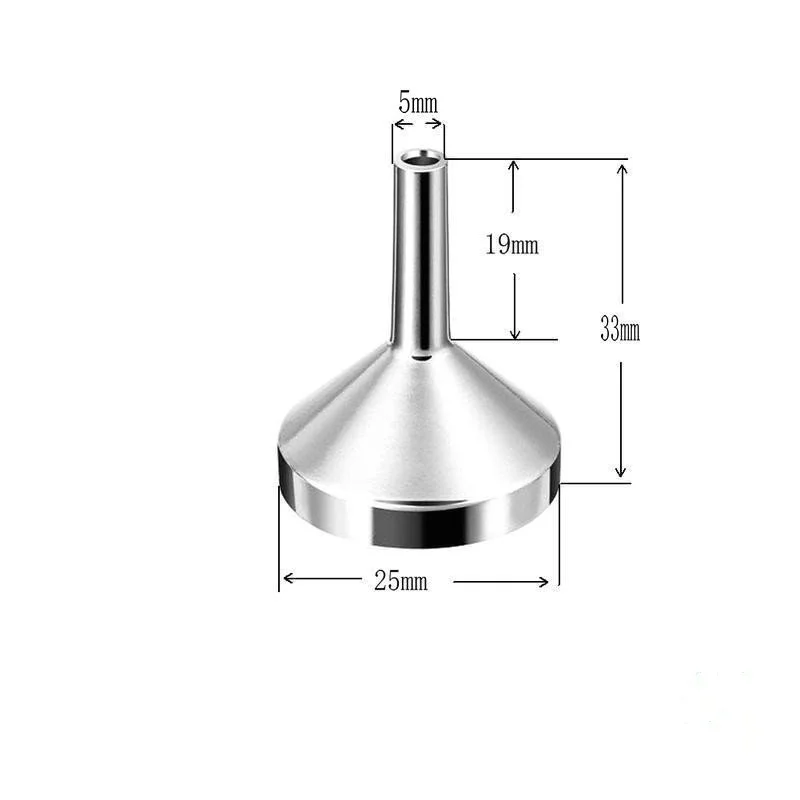 1/5/10 szt./zestaw Mini Mały Lejek ze Stopu Aluminium Dozownik Perfum Narzędzie Do Dozowania Płynów Narzędzie Do Dozowania Tonera, Kosmetyków i Wody — zdjęcie 2