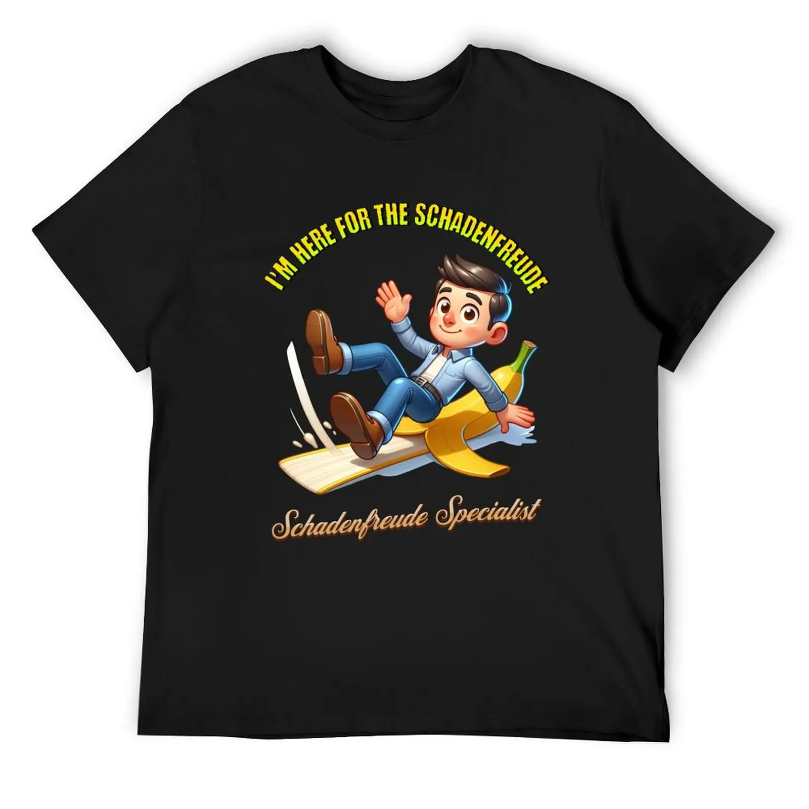 Schadenfreude T-Shirt customs design your own plain oversized graphic tee anime men clothes