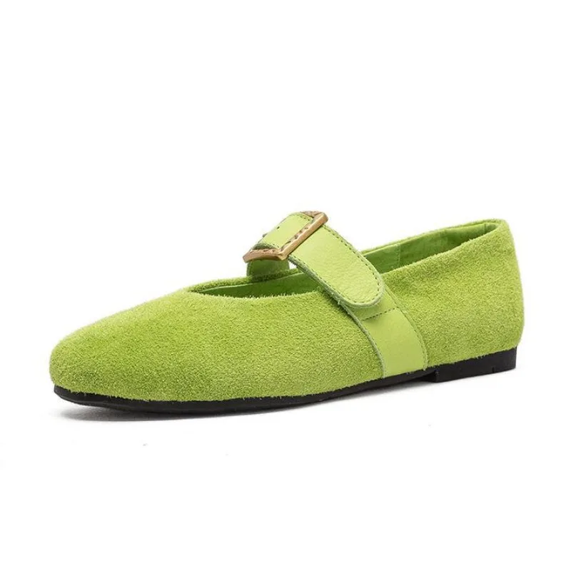 

Женские туфли-лоферы на платформе из натуральной замши (1 см), с круглым носком, на резиновой подошве, весенне-летние, осенние, удобные, в стиле ретро