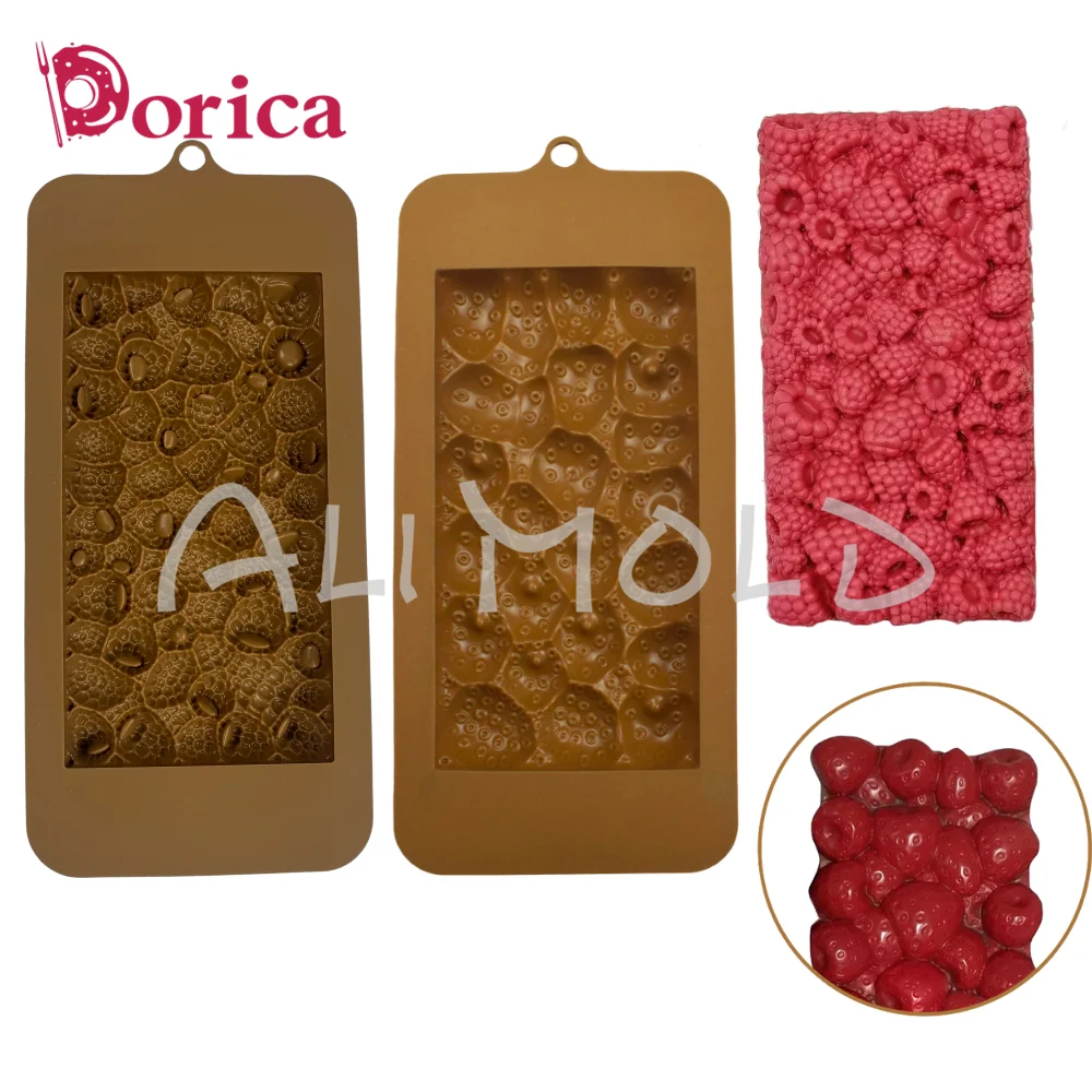 Dorica Raspberry/Strawberry Silicone Chocolate Mold Fondant Candy Mould Diy Resin Clay Model Cake Decorating Tool Kitchen Baking