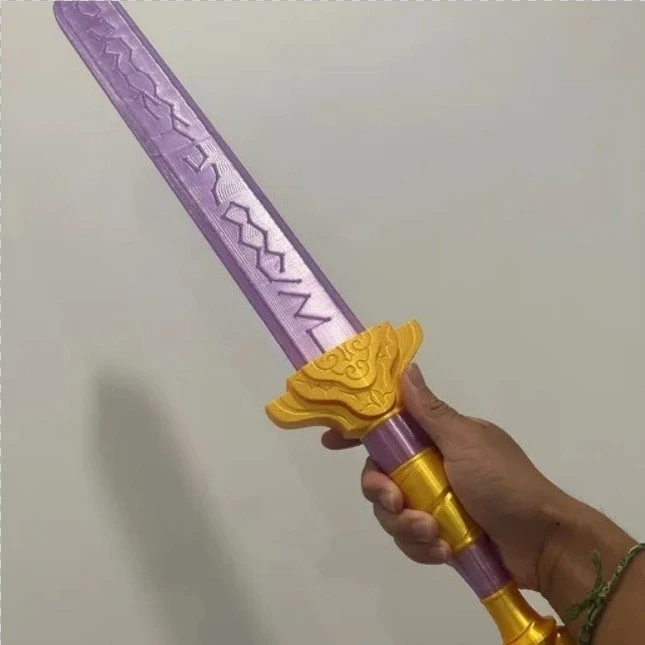 

Rumi Cosplay Sword Demons Hunter KPop Demon Hunter Light Purple Scalable Swords Knife Ornament for Girls Group Props Accessories