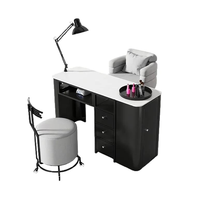 Modern Trendy Manicure Nail Table Classic Practical European Smooth Manicure Nail Table Elegant And Subtle Mesa Salon Furniture