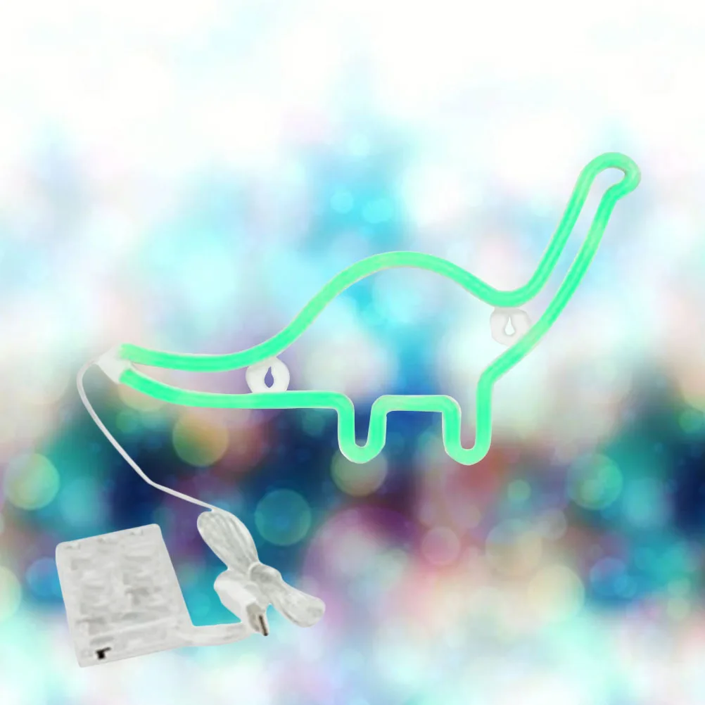 Dinosaur Shape LED Neon Night Light Creative Modeling Lamp Dinosaur Green Home Decor Party Bar Festival Ornament