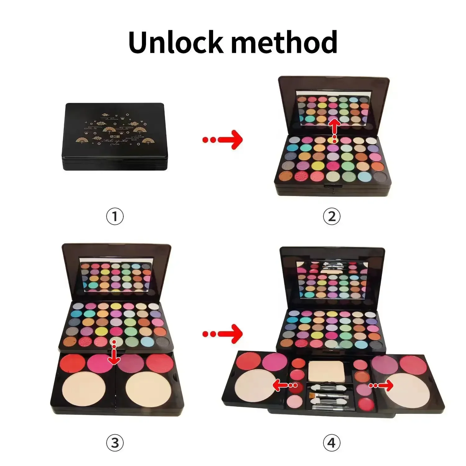 

Makeup Kit Full Set for Girls Multi-functional All in One Box 49 Color Face Lips Eye Shadow Highlighter Brushes Make Up Palette
