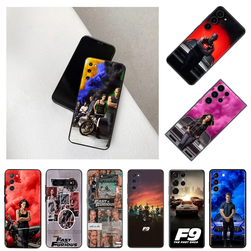 Soft Case for Samsung Galaxy S24 S23 S22 S21 S20 S10 Plus Ultra FE E Lite Fast Furious 9 Matte Black Phone Cases Cover