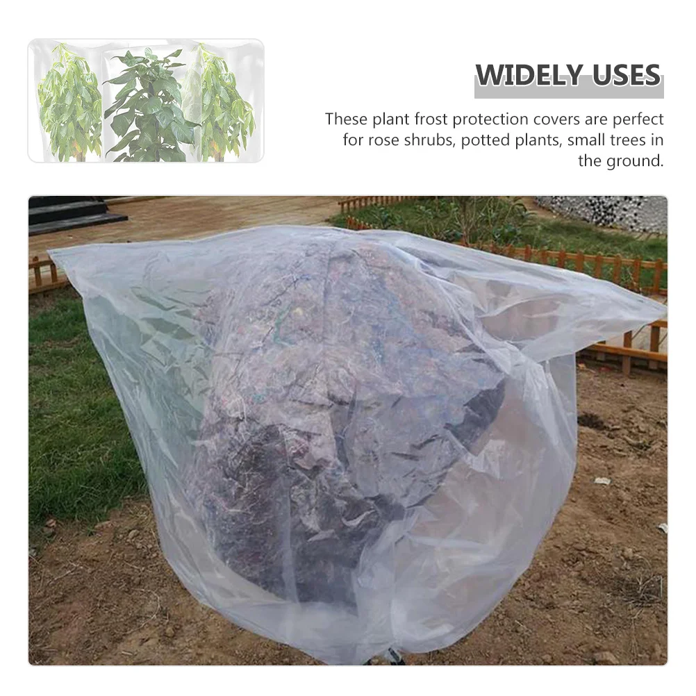 

2 шт. зимних укрытий для растений, защита от заморозков, изоляционные мешки для деревьев, кустарников, растений в горшках, устойчивые к морозу, с защитой от УФ-излучения