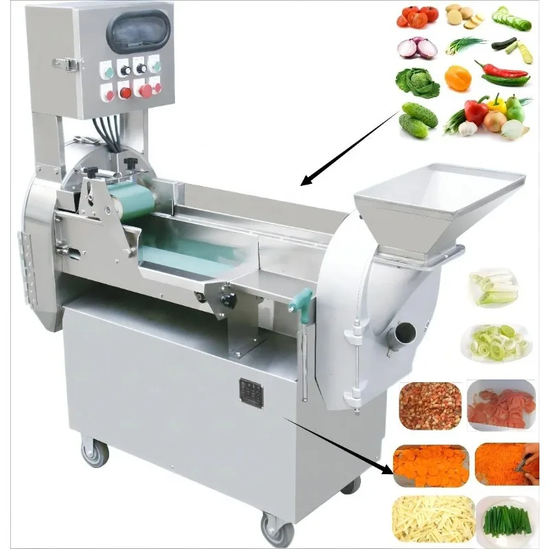 Chopping supplier's automatic vegetable cutting machine slicing strip slicing cube vegetable machine