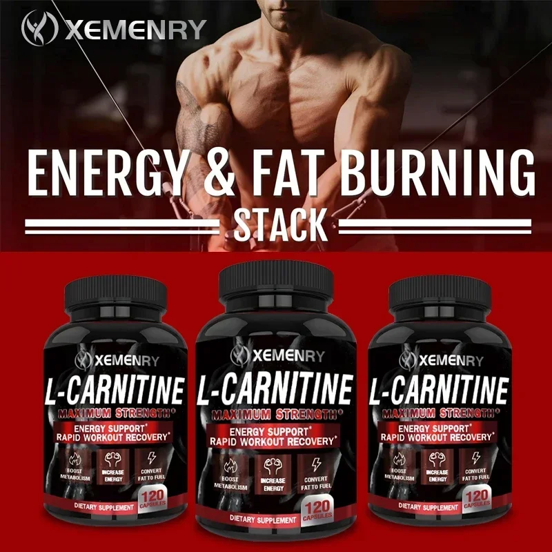 L-Carnitine Capsules - Supports Memory, Concentration, Fat Metabolism, Energy, Metabolism, Brain Health for Men and Women