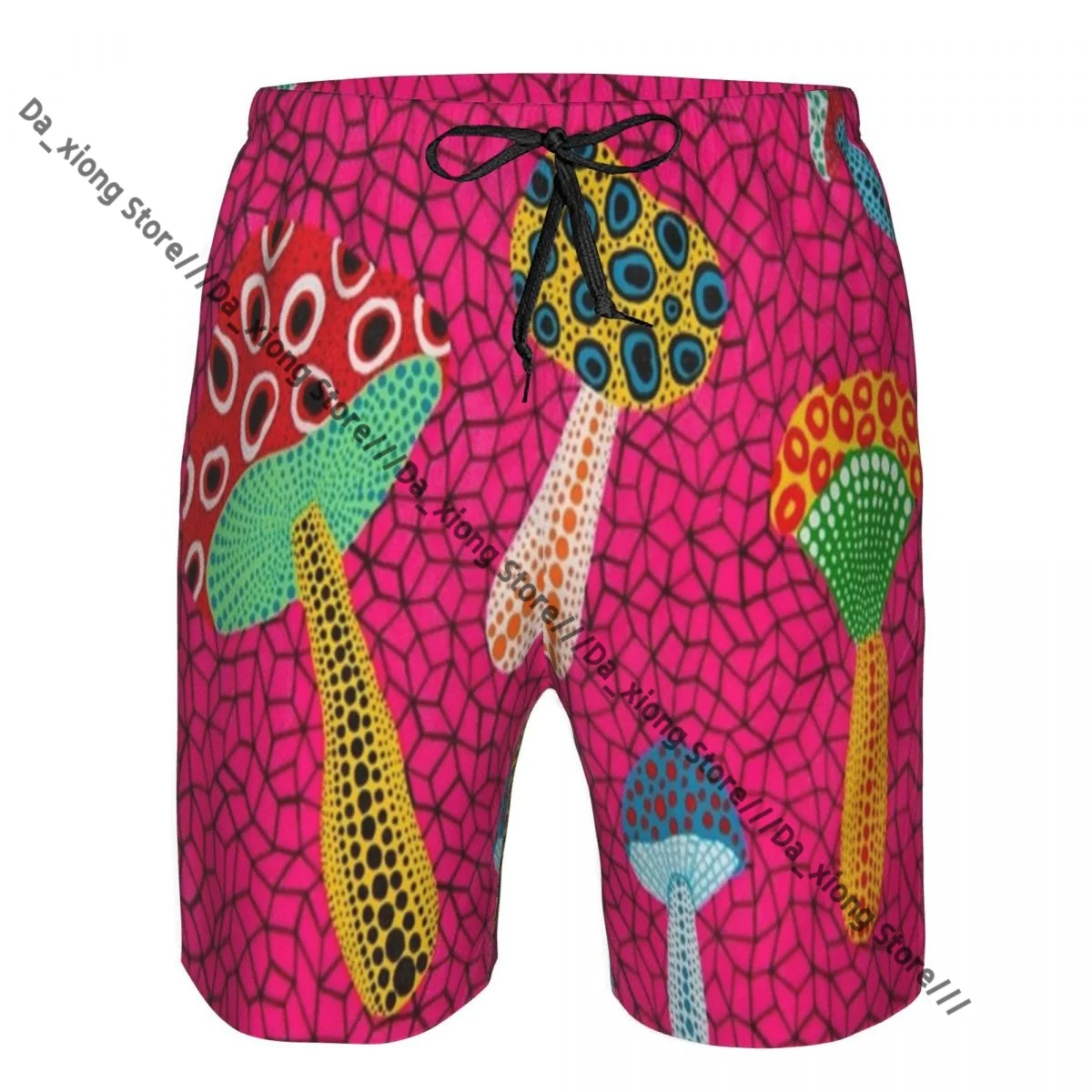 Heren strand korte sneldrogende zwembroek Yayoi Kusama Art badmode badpak zwembroek