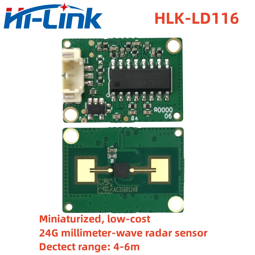 HiLink 24G millimeter wave radar sensor HLK-LD116 Mini Size Motion Detection Ultra-long detection range 4-6m