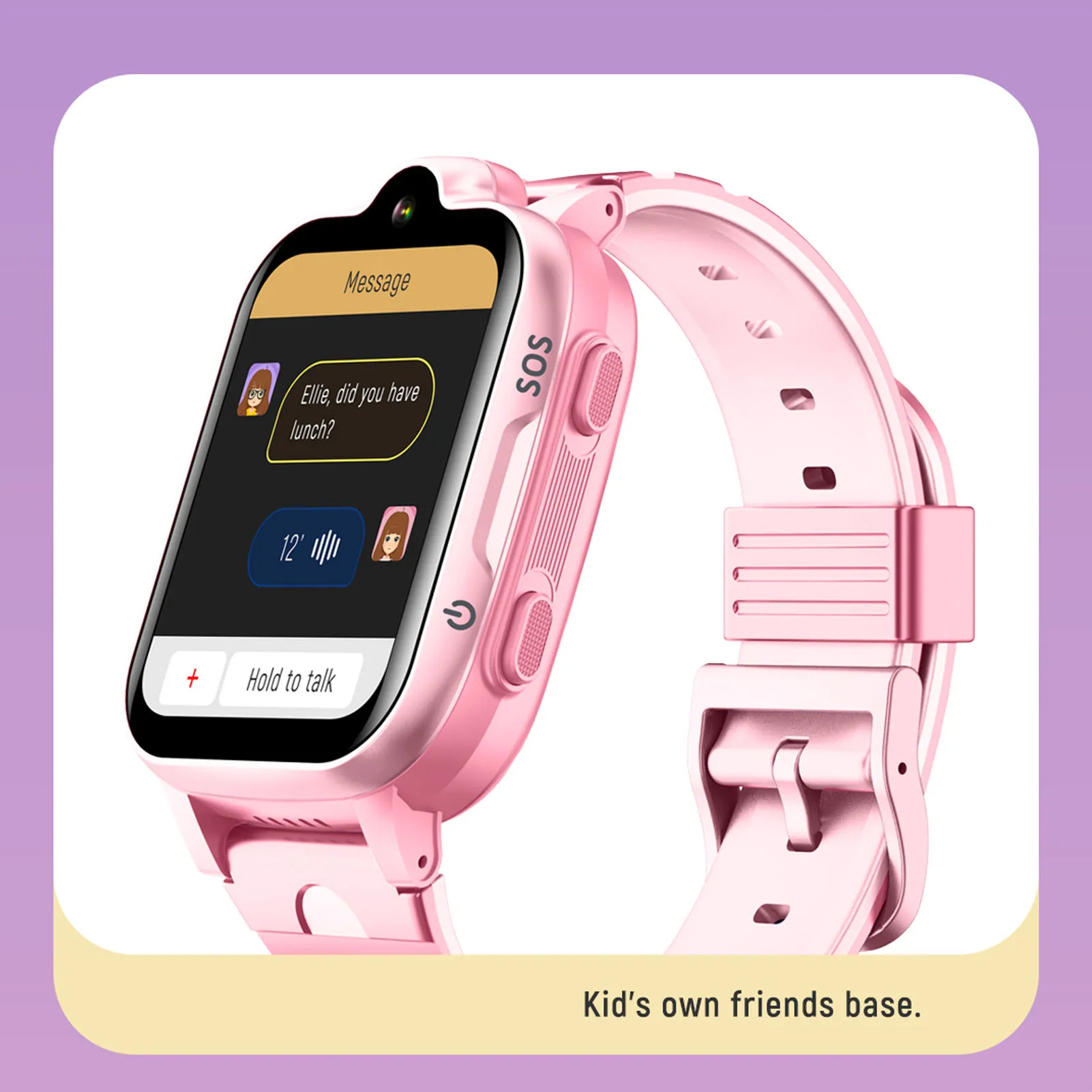 

Kids Smart Watch 4G 2 Way Sound Video Call IP67 Water Proof Touch Screen with SOS Reminder Camera Call Text Game Clock