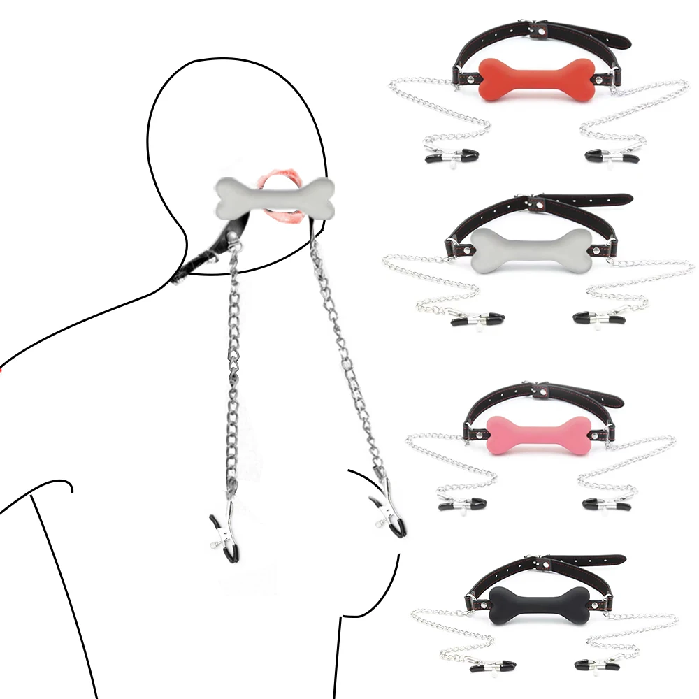 Erotische Produkte Silikon Hund Knochen Gag Mund Plug Kugeln Erwachsene Spiele Sex Slave BDSM Bondage Getriebe Cosplay SM Sex Spielzeug für Paare