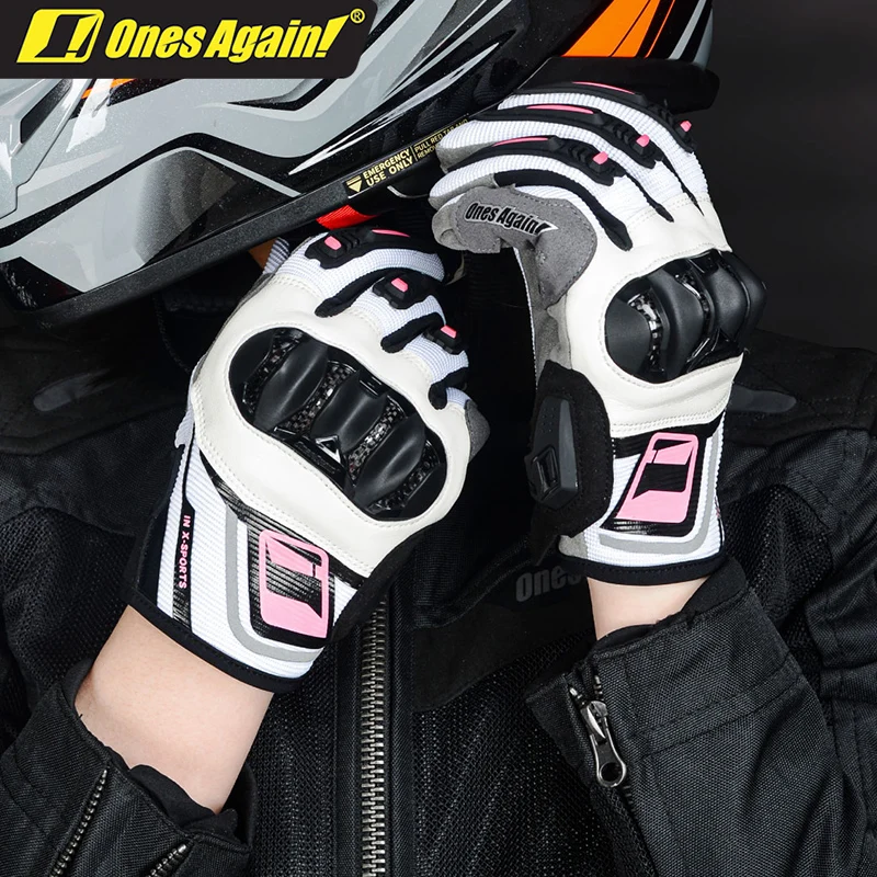 

Women Riding Gloves TPU Carbon Fiber Shell Protector Professional Racing Gloves Girls Teenagers Motorcycle Off-Road Gloves S-L