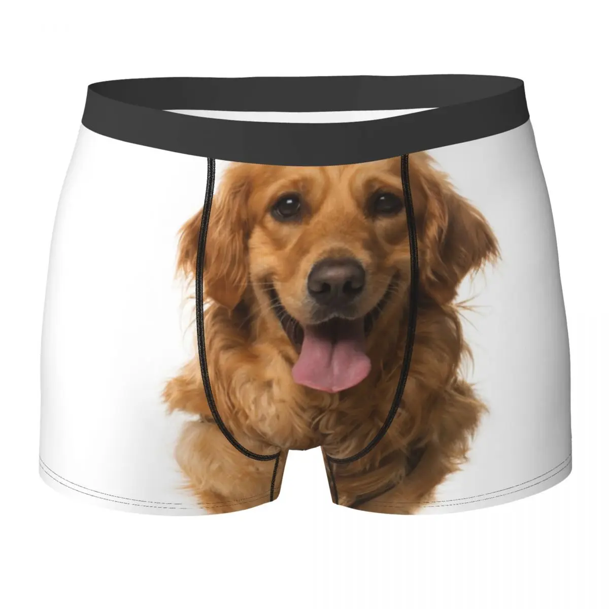 

Golden Retriever Dog Underwear Brown Print Trunk Trenky Men Underpants Sexy Shorts Briefs Gift