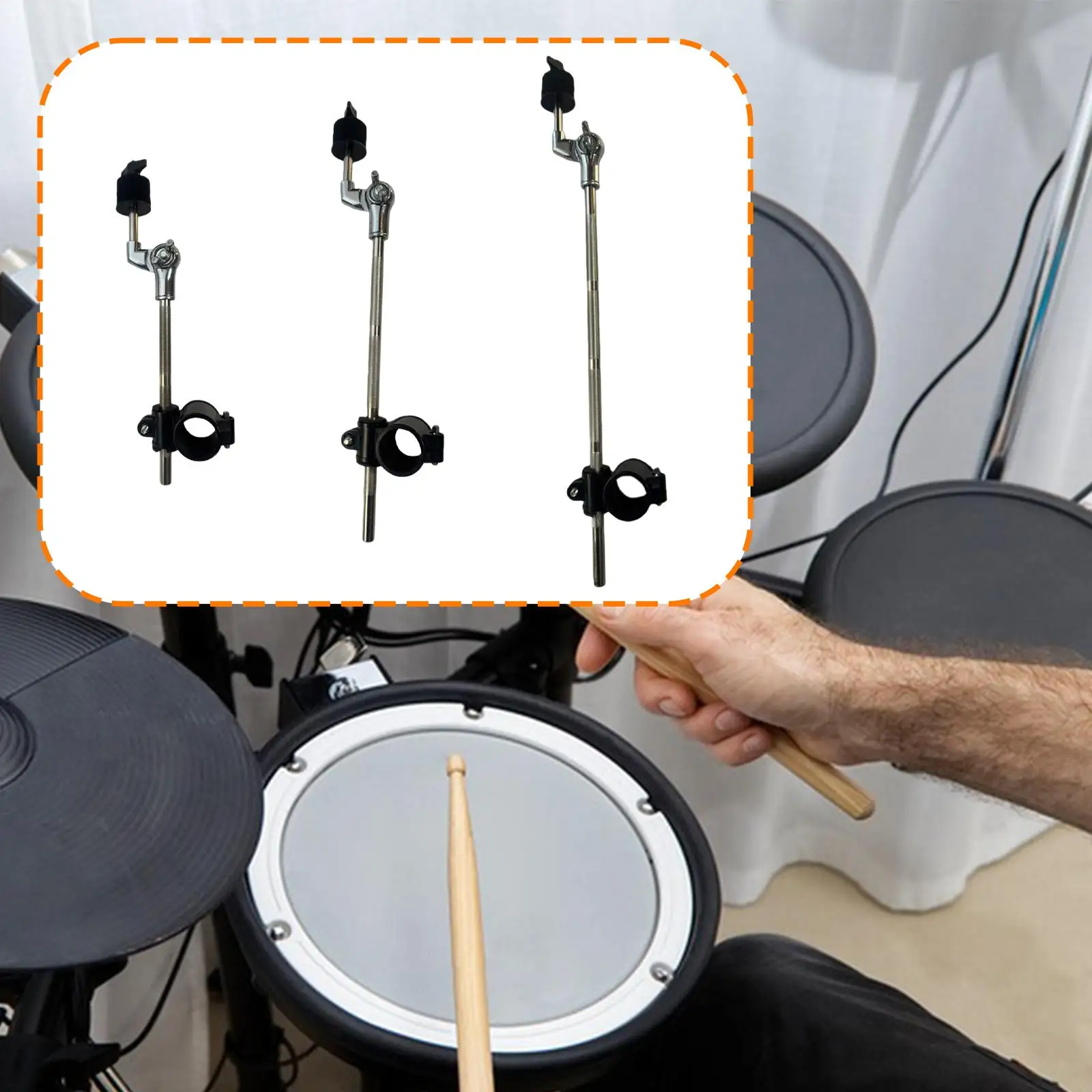 

Регулируемый держатель для цимбалов для электронных барабанов, прочный крепежный зажим для установки перкуссионных цимбалов на барабанную установку