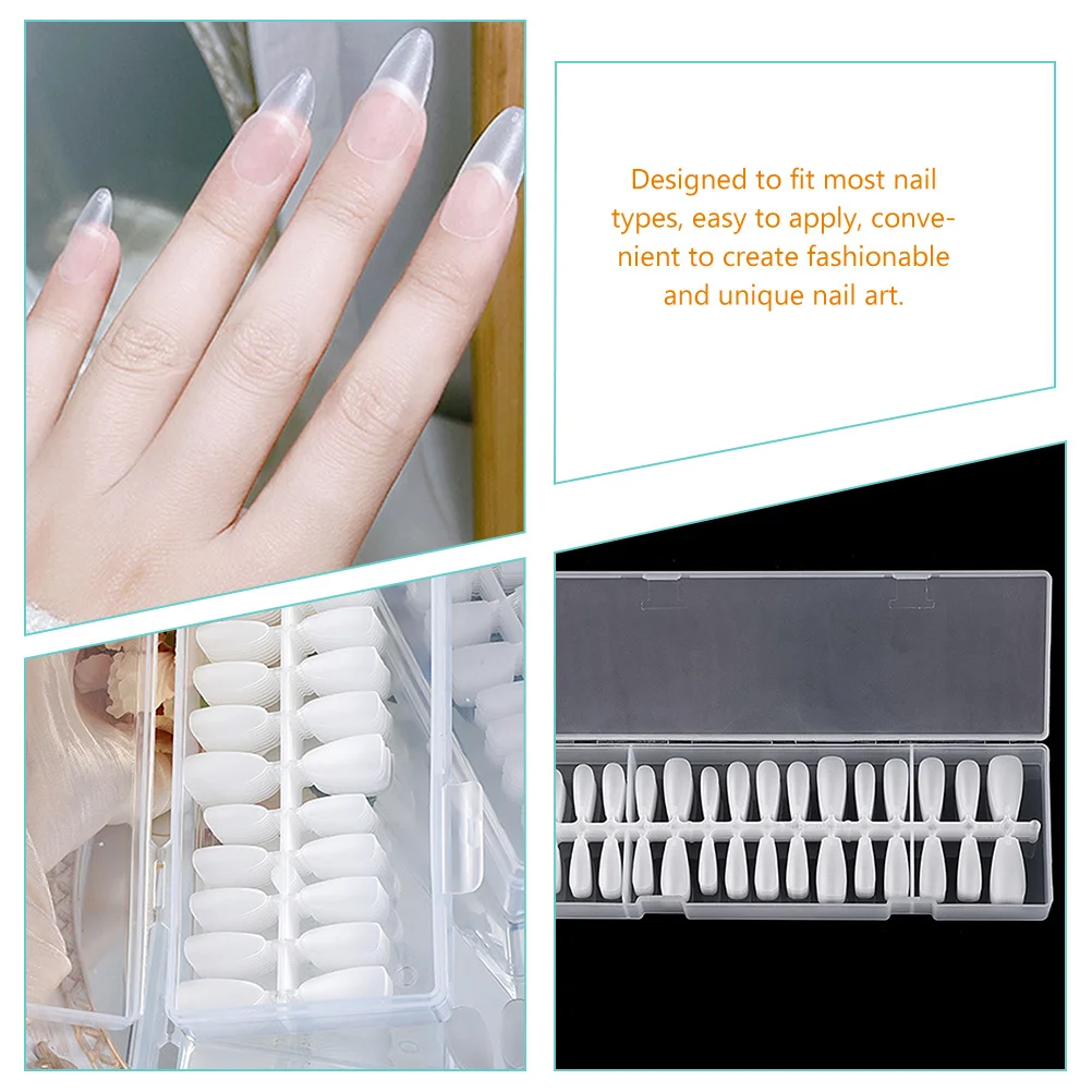 

300Pcs False Nail Tips Frosted Artificial Nails DIY Nail Art Extensions Easy Apply Smooth Surface for Party Wedding Weekend